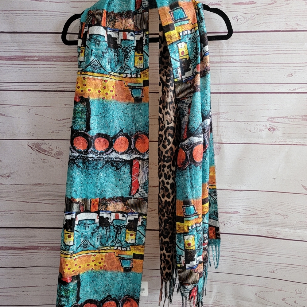 RIU" Paris "Scarf Artistic/ leopard